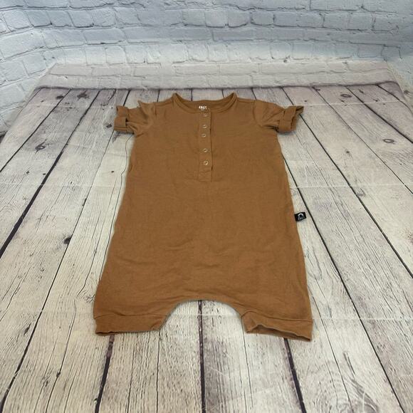 Rags to Raches Brown Shortie Romper - Picture 1 of 3